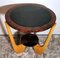 Art Deco Italian Round Coffee Table with Dark Glass in the style of Paolo Buffa, 1950s 3