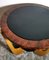 Art Deco Italian Round Coffee Table with Dark Glass in the style of Paolo Buffa, 1950s 7