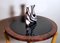 Table Basse Ronde Art Déco avec Verre Foncé dans le style de Paolo Buffa, Italie, 1950s 18