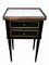 Napoleon III French Black Wood and Marble Nightstand with Drawers, 1880s 1