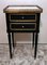 Napoleon III French Black Wood and Marble Nightstand with Drawers, 1880s 2
