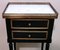 Napoleon III French Black Wood and Marble Nightstand with Drawers, 1880s 9