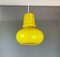 Mid-Century Modern Portuguese Canary Yellow Opaline Glass Hanging Lamp, 1970s 3