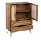 Console Murale Vintage en Bois Exotique avec Pieds en Métal Doré 4