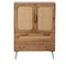 Vintage Wall Unit in Exotic Wood with Gilt Metal Legs, Image 1