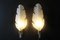 Glass Wall Lights in Pearly White Murano, 2000, Set of 2 9