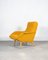 Mid-Century French Armchair in Beech and Yellow Boucle, France, 1950s 2