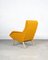 Mid-Century French Armchair in Beech and Yellow Boucle, France, 1950s 4