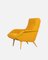 Mid-Century French Armchair in Beech and Yellow Boucle, France, 1950s, Image 1