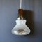 Mid-Century Modern Portuguese Art Glass Pear Shaped Hanging Lamp, 1970s 5