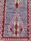 Alfombra Boucherouite bereber marroquí tradicional de algodón morado tejida a mano, años 80, Imagen 3