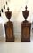 Antique George III Mahogany Inlaid Wine Urns, 1800, Set of 2 1