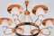 Danish Modern Six Arm Chandelier in Copper and Opaline Glass, 1960s, Image 14