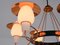 Danish Modern Six Arm Chandelier in Copper and Opaline Glass, 1960s 7