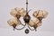 Vintage Swedish Hanging Light in Brass and Marbled Glass, 1927, Image 3