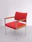 Thereca Red Fabric Armchair, 1960s, Image 1