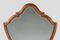 French Carved Wooden Mirror with Lined Frame, 1950s 5