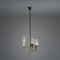Italian Brass Chandelier with Modern Design and Colorful Metal Accents, 1950s, Image 1