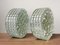 Round Flush Mounts in Clear Bubble Glass, 1960s, Set of 2 3