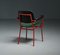 Mid-Century Italian Red Lacquered Iron Desk Chair, 1950s 2