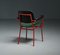 Mid-Century Italian Red Lacquered Iron Desk Chair, 1950s, Image 2