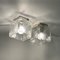 Vintage Handcrafted Ceiling Lights in Murano Ice Glass from Toso, 1970s, Set of 2 4