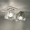 Vintage Handcrafted Ceiling Lights in Murano Ice Glass from Toso, 1970s, Set of 2, Image 4