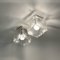 Handgefertigte Vintage Deckenlampen aus Murano Eisglas von Toso, 1970er, 2er Set 10