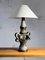 Large Brutalist Ceramic Table Lamp from Vallauris, 1950s, Image 1