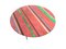 Round Coffee Table with Red Striped Glass Top, Italy, 1950s, Image 4