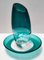 Postmodern Teal Murano Glass Plate and Vase by La Murrina, Italy, 1970s, Set of 2 4