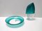 Postmoderner Teal Murano Glas Teller & Vase von La Murrina, Italien, 1970er, 2er Set 2