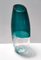 Postmoderner Teal Murano Glas Teller & Vase von La Murrina, Italien, 1970er, 2er Set 8