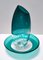 Postmoderner Teal Murano Glas Teller & Vase von La Murrina, Italien, 1970er, 2er Set 5