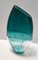 Postmoderner Teal Murano Glas Teller & Vase von La Murrina, Italien, 1970er, 2er Set 6