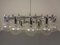 Große verchromte Spinnenlampe mit 24 mundgeblasenen Eisglaskugeln von Ott International, Deutschland, 1960er 10
