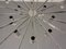 Große verchromte Spinnenlampe mit 24 mundgeblasenen Eisglaskugeln von Ott International, Deutschland, 1960er 41