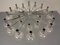 Lámpara Spider grande cromada con 24 bolas de cristal de hielo sopladas a mano de Ott International, Alemania, años 60, Imagen 15
