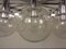 Große verchromte Spinnenlampe mit 24 mundgeblasenen Eisglaskugeln von Ott International, Deutschland, 1960er 20