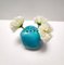 Teal Lacquered Ceramic Tulip Vase attributed to Giacomo Onestini for Ernestine Salerno, 1960s, Image 12