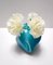 Teal Lacquered Ceramic Tulip Vase attributed to Giacomo Onestini for Ernestine Salerno, 1960s 3