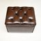 Vintage Leather Foot Stool, 1950, Image 6