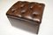 Vintage Leather Foot Stool, 1950, Image 7