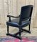 English Armchair in Blackened Wood and Covered with Black Bake, 1950s 4