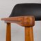 Vintage Danish Teak Chair in Black Vinyl Fabric, 1950s 10