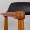 Vintage Danish Teak Chair in Black Vinyl Fabric, 1950s, Image 10
