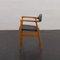 Vintage Danish Teak Chair in Black Vinyl Fabric, 1950s 4