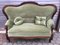 Antique Mahogany Sofa in Green, Image 2
