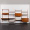 Four Bay Teak Wall Unit with Desk, 2 Cabinets and Magazines Shelf by Hansen & Guldborg, Denmark, 1960s 1