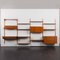 Four Bay Teak Wall Unit with Desk, 2 Cabinets and Magazines Shelf by Hansen & Guldborg, Denmark, 1960s, Image 1